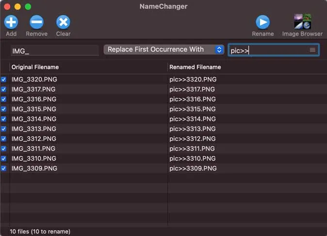 NameChanger — пакетное переименование в macOS