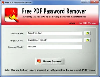 Бесплатное средство для удаления паролей PDF для Windows