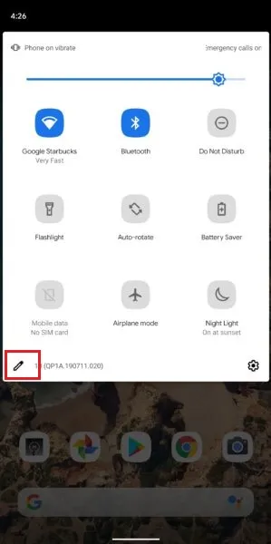 Включить темный режим Android 10, способ 2, снимок экрана 1