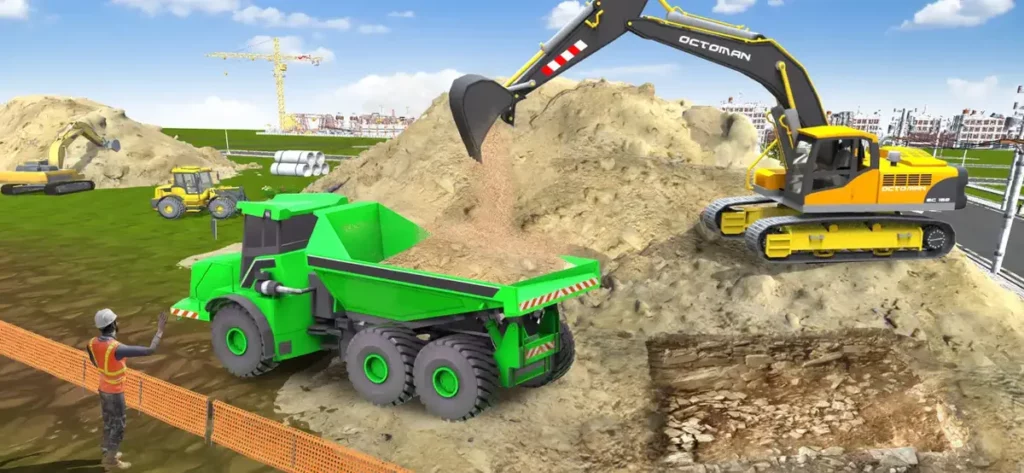 Construction Excavator Game 3D
